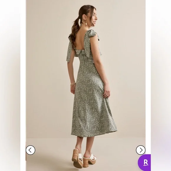 Francesca's Collections Lena bow strap midi dress - Picture 3 of 6